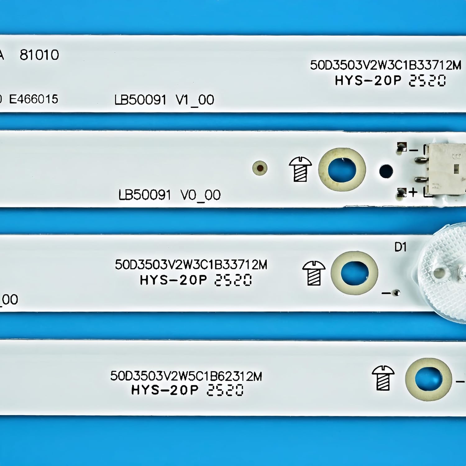 8 Pieces LED Backlight Strips for Insignia 50''TV NS-50DF710NA19 NS-50DF710NA21 LB50091 V1_00 LC-50LB601U TPT500J1 TPT500U1-QVN03.U LB-PM3030-GJBBY504X8ABL2 NS-50DF711SE21, 285404722910
