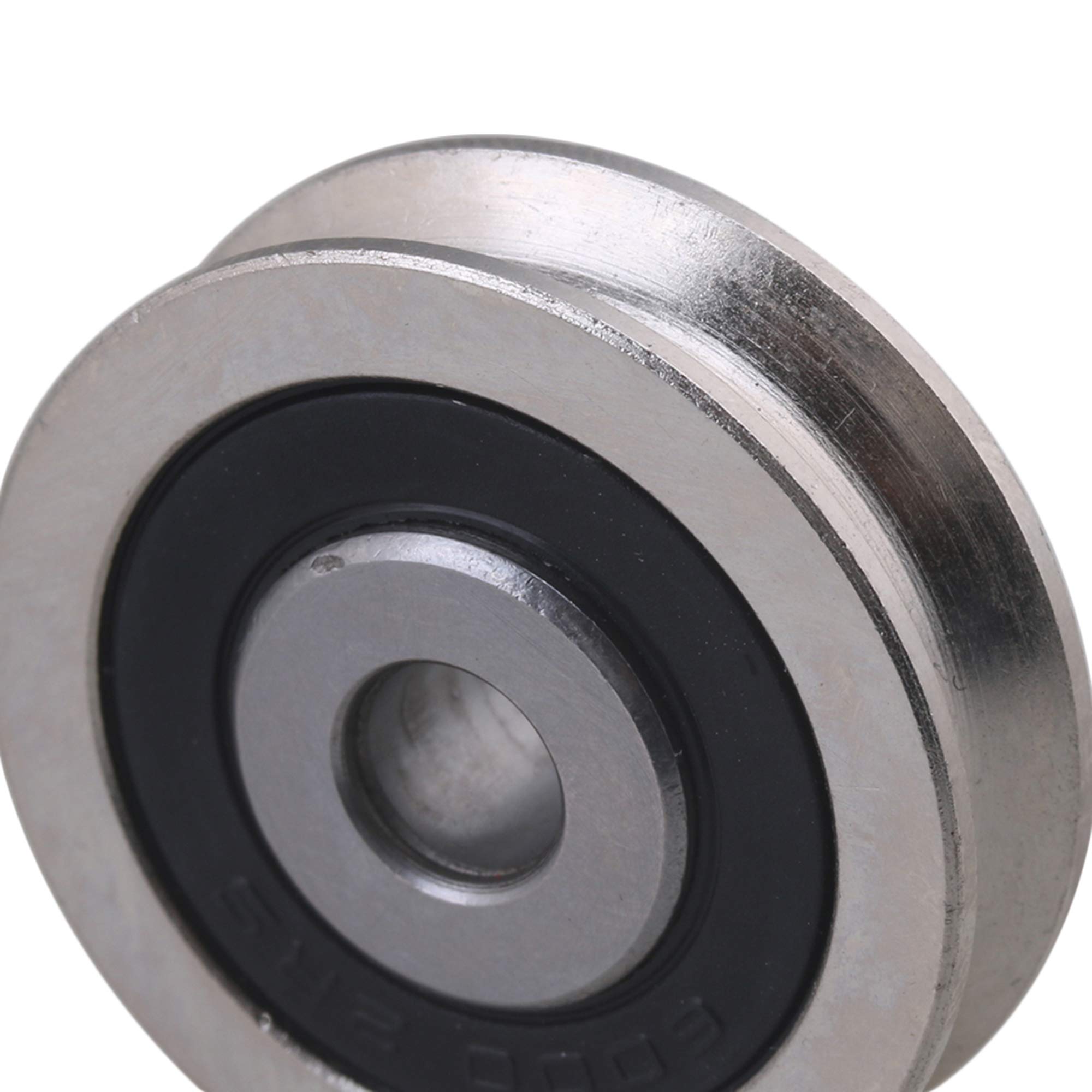 4 Stück U-Type Lager Riemenscheibe Rad 6x30x8mm Belastung 355kg Silber für Tür Fenster