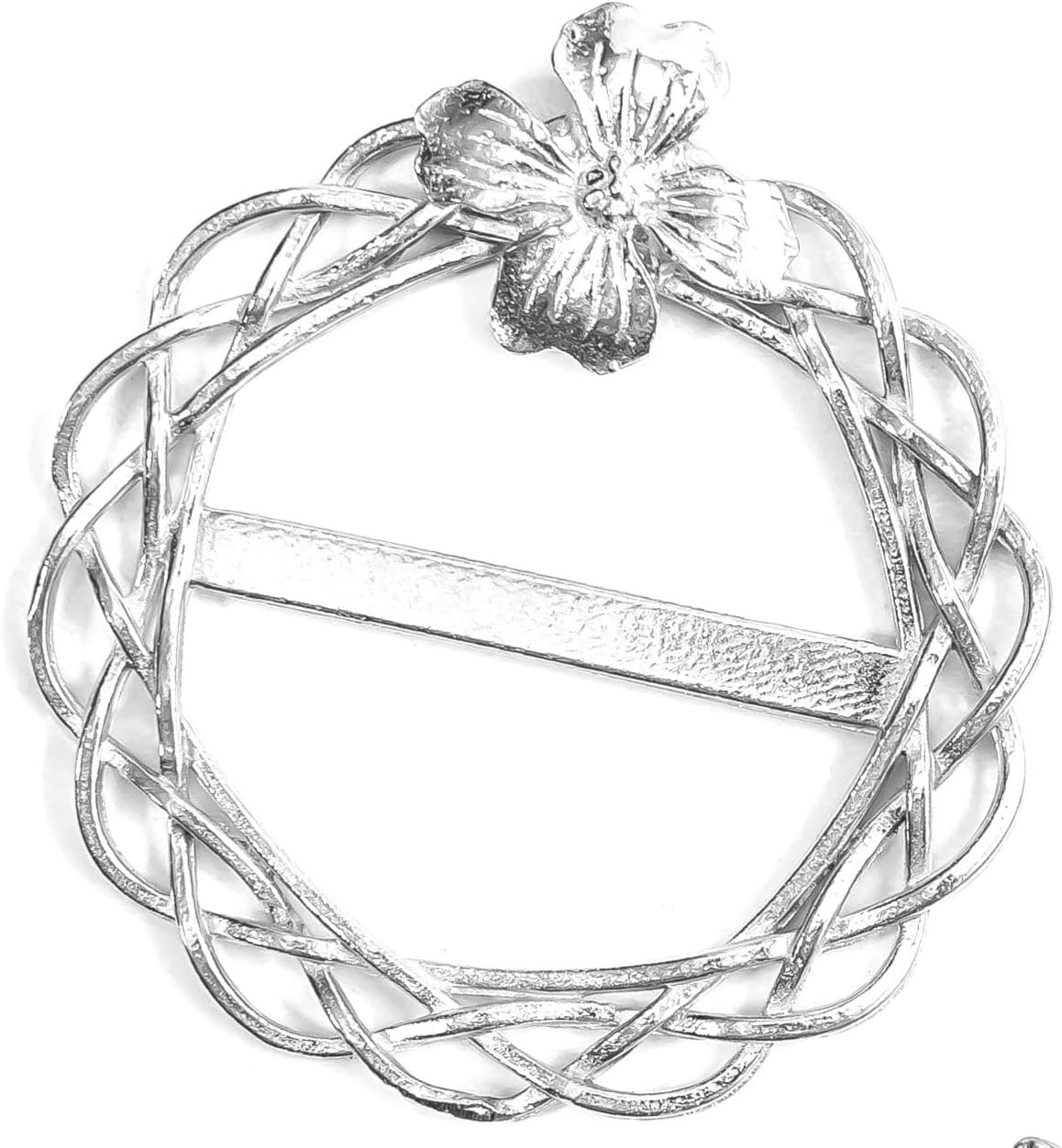 Handmade Pewter Scarf Rings and Slides - Metal Clip for Women Scarves - American Made