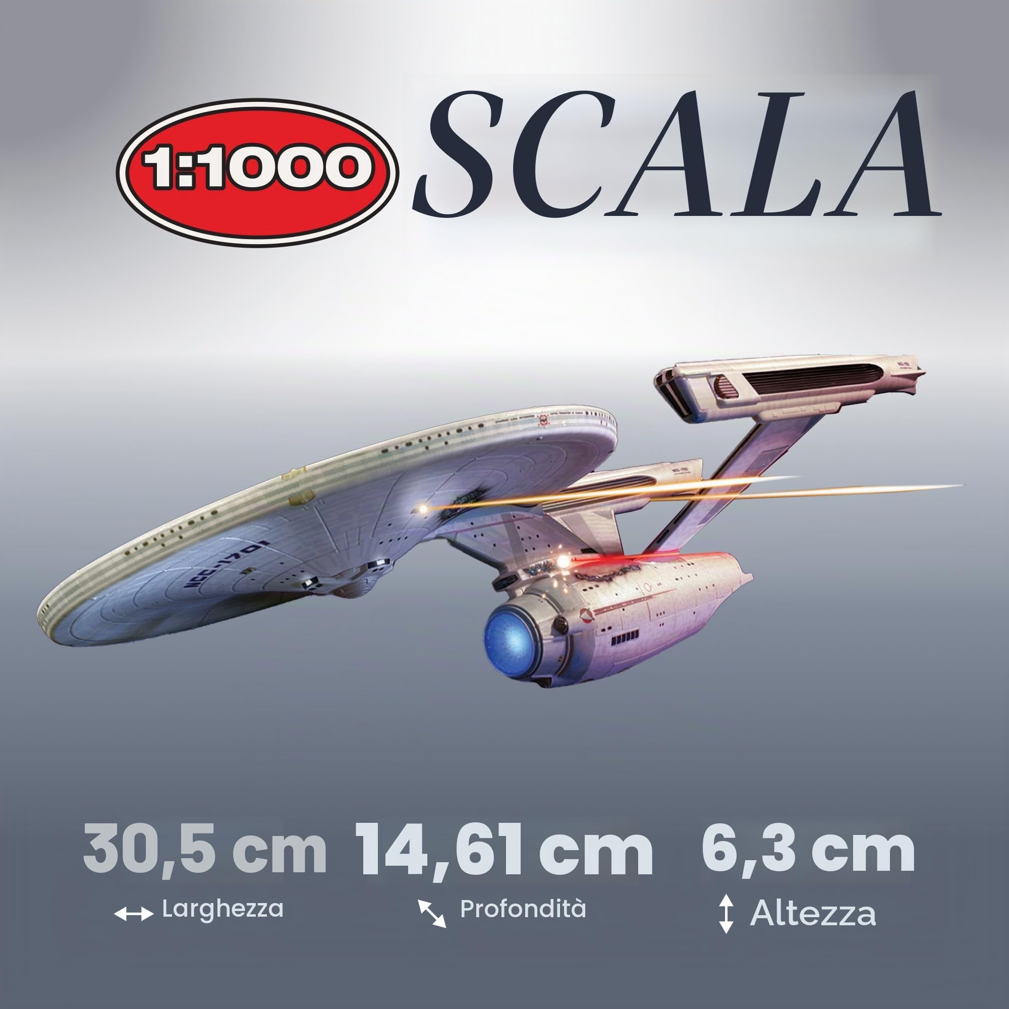 Polar Lights POL974 1:1000 U.S.S. Enterprise NCC-1701-Refit-Wrath of Khan Edition