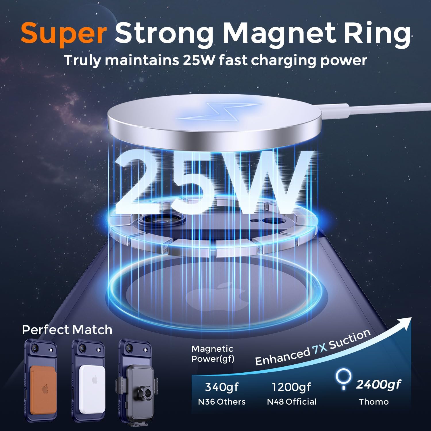 Thomo Magnetic for iPhone Air Case, [Compatible with Magsafe] [Full Camera Protection] Translucent Matte Military Grade Shockproof with Anti-Fingerprint Phone Cover 2025, Deep Blue