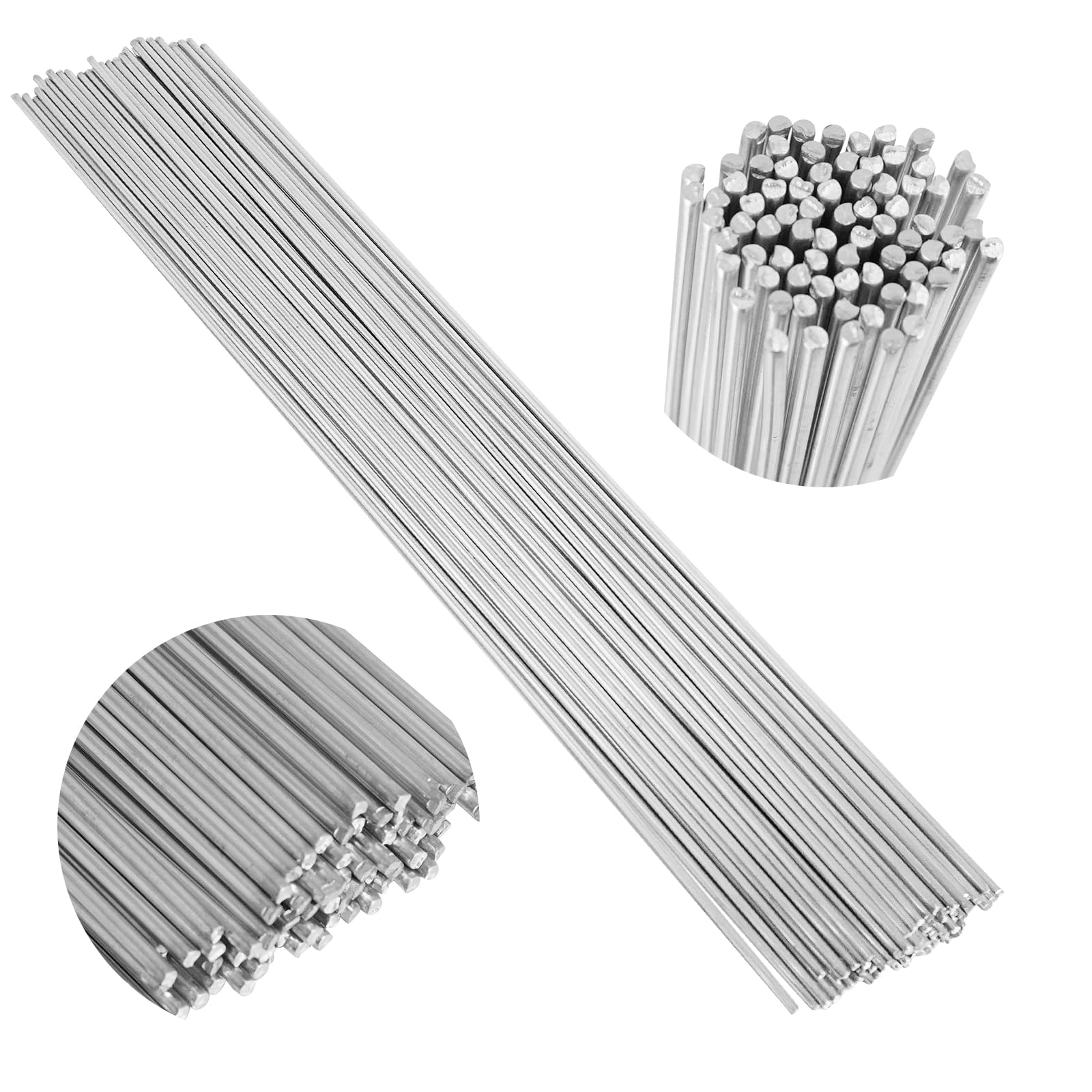 75 PCS 2mm x 30cm Aluminium Welding Rods, Silver Aluminium Brazing Rods