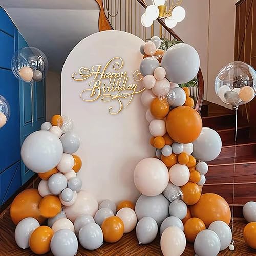 Miniatura 6 de Funda de arco de boda de 6 pies para arco de boda, fundas de arco ajustables de elastano para soporte de telón de fondo redondo de 2 lados lavable