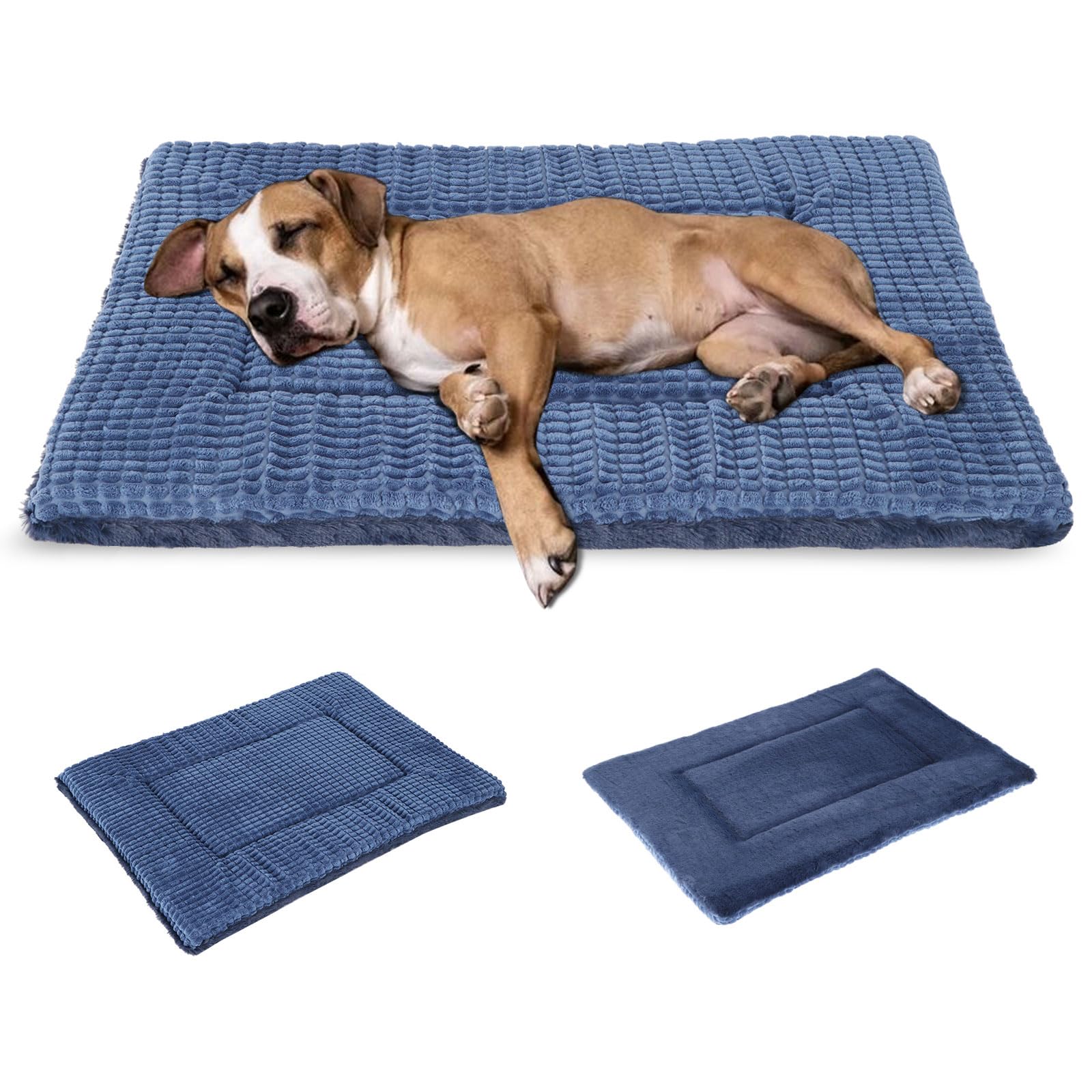 BVAGSS Dog Bed Mat,Reversible Crate Pad, Memory Foam Beds
