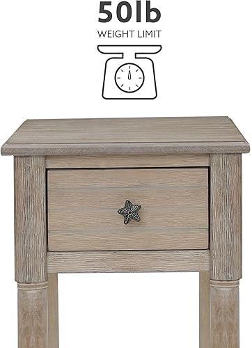 Miniatura 7 de Linon Tiradores de cajón de estrellas de mar naturales pequeños y extravagantes de almacenamiento mesa decorativa Raleigh 295 pulgadas de alto