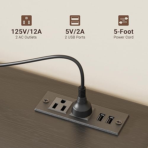 Miniatura 3 de Lulive Cómoda de 10 cajones para dormitorio, cómoda con estación de carga, cómoda de tela, unidad organizadora para sala de estar, pasillo, armario