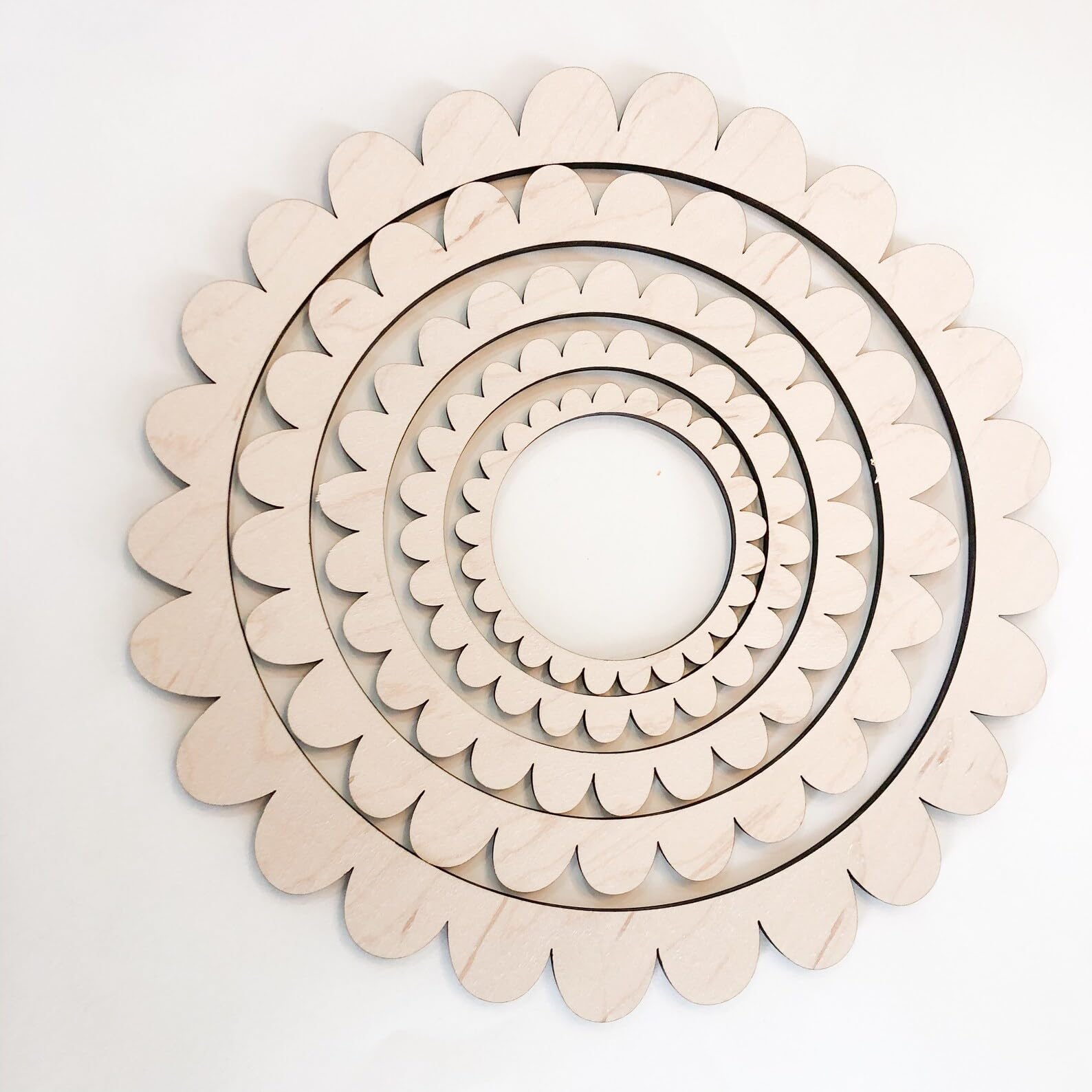 Curious Button 4 Sizes Wooden Weaving Loom Kit – Round Gear Shape Pine MDF (3 mm) | 5/ Inch DIY Weaving Loom for Woven Tapestry, Wall Hanging, Knitting & Craft Making Tools (Desgin-2) 1