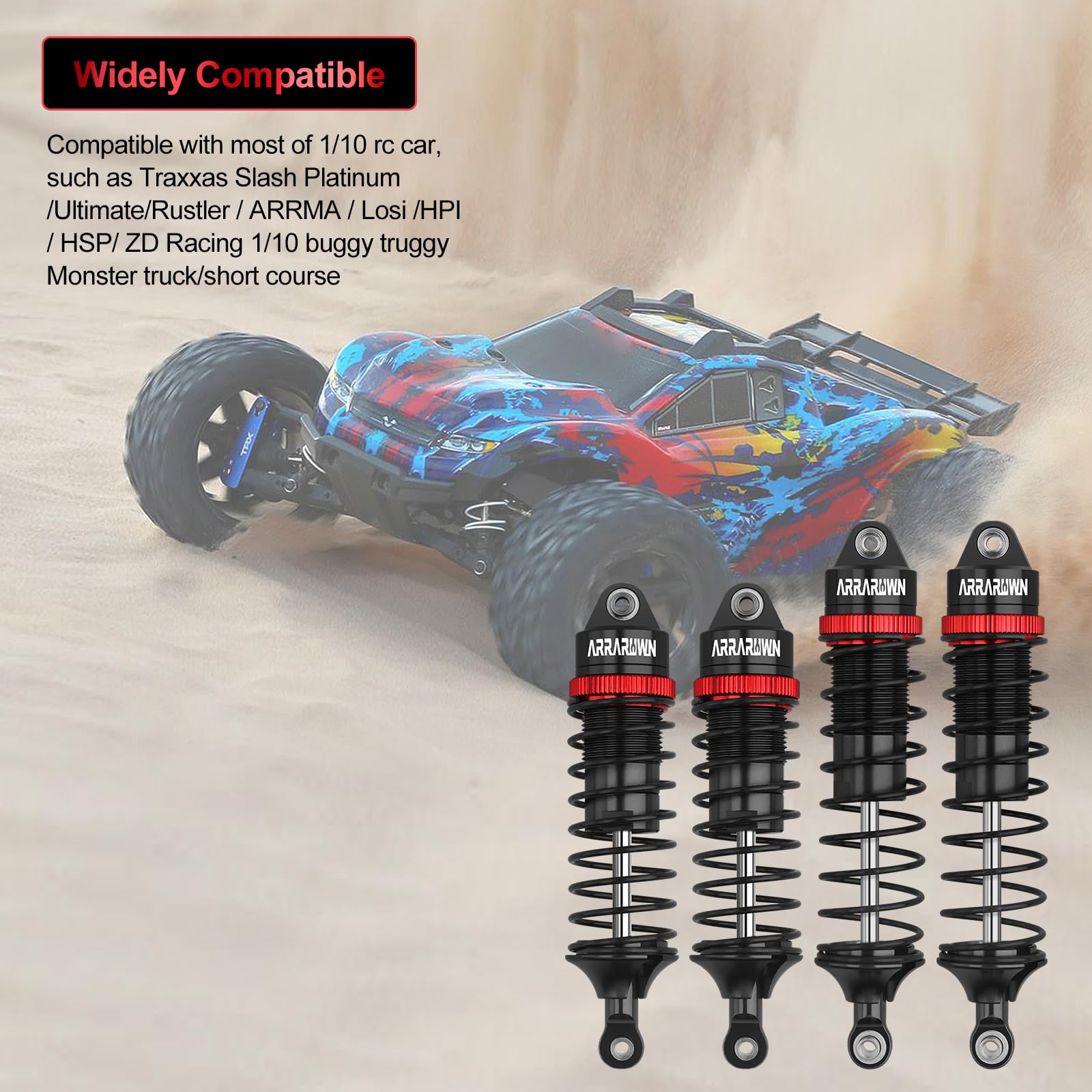 Torri Ammortizzatori Anteriori In Lega Di Alluminio Per Auto RC WLtoys K949 1/10 - Upgrade Prestazioni, Rosso