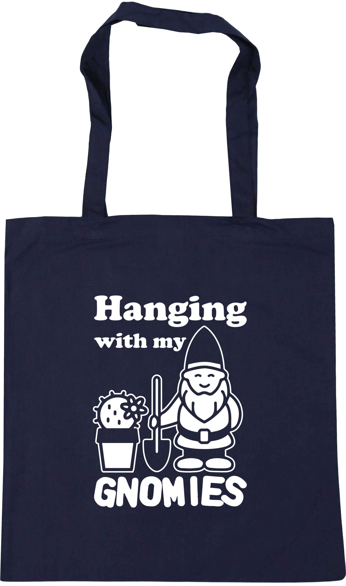 Hippowarehouse Hanging With My Gnomies Tote Shopping Gym Beach Bag 42cm x38cm, 10 litres