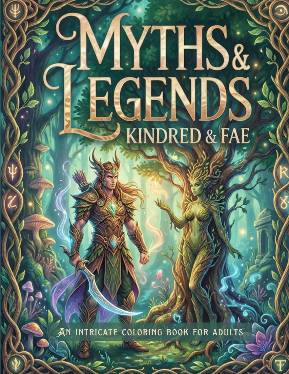 Myths & Legends: Kindred & Fae: An Intricate Coloring Book for Adults (Myths & Legends Coloring Books)