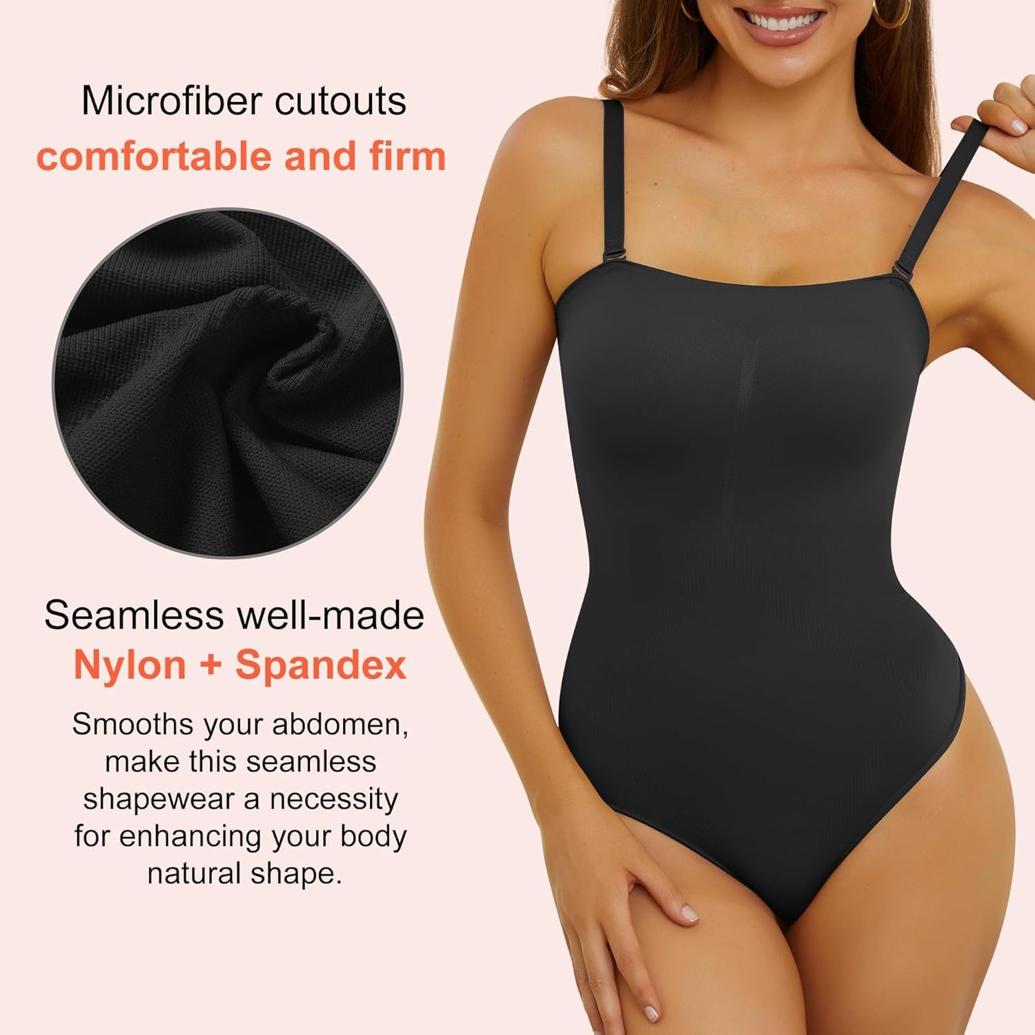 Strapless Bodysuit for Women Tummy Control Thong Seamless Body Suit Backless Body Shaper Shapewear - Image 4