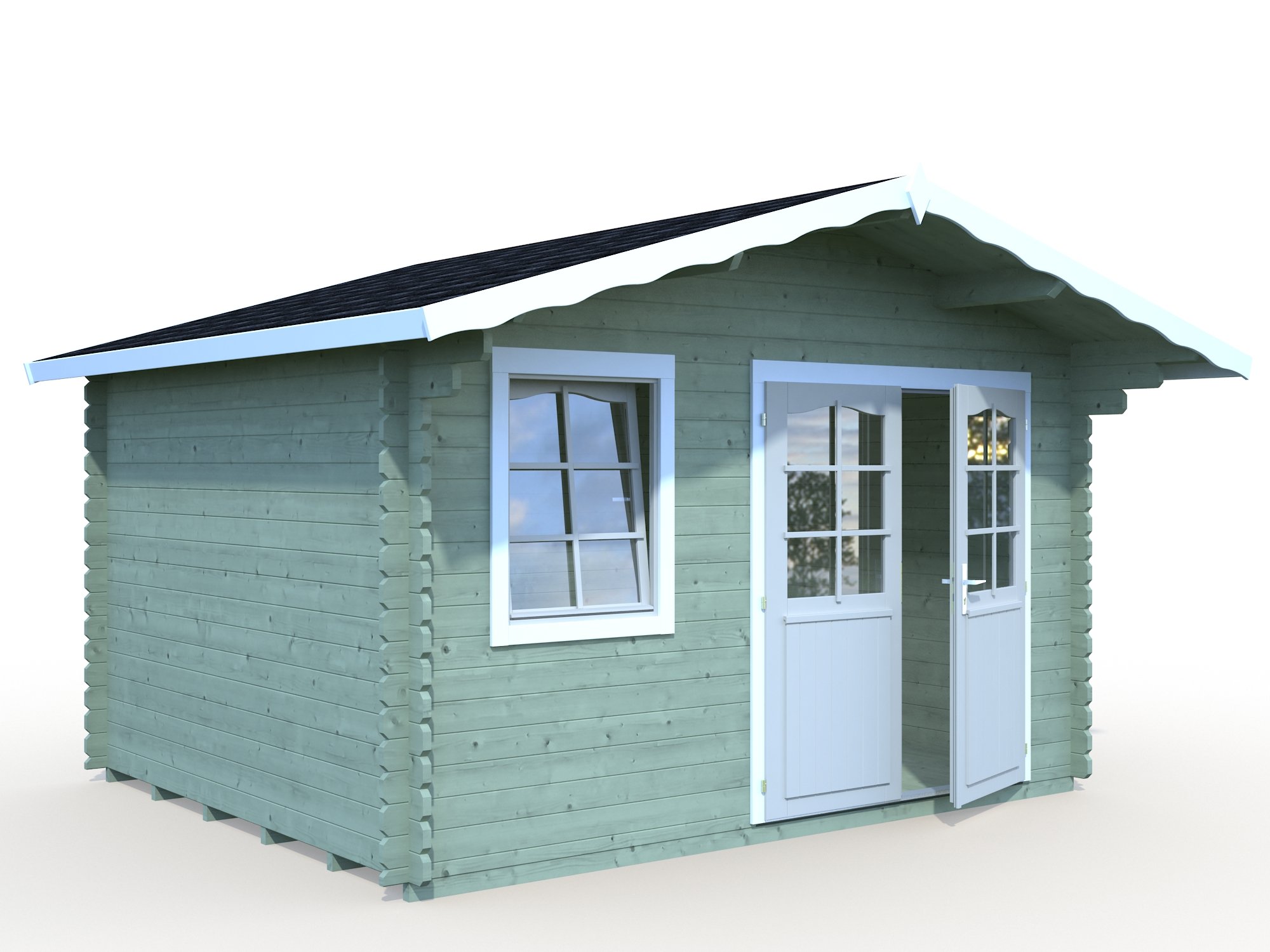 Palmako Blockbohlenhaus Emma 10,4 34 mm natur