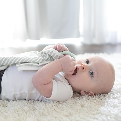 Miniatura 9 de Dr. Brown's Lovey - Manta con anillo de mordedor y chupón HappyPaci de una pieza de silicona 100% de silicona, juego de manta de seguridad calmante