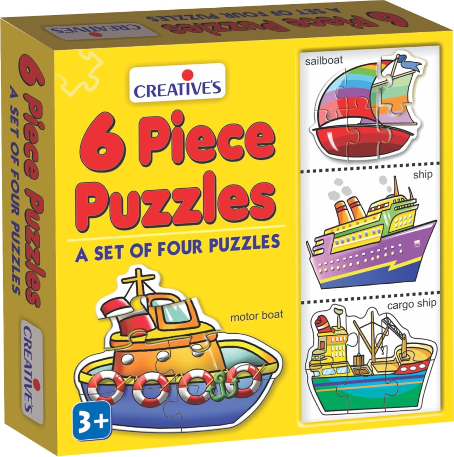 6 Piece Puzzles | Educational Game for Kids | Fun Learning Toy | Water Transport 6 Piece Puzzles | Knowledge of Water Transport for Kids 3 & Up