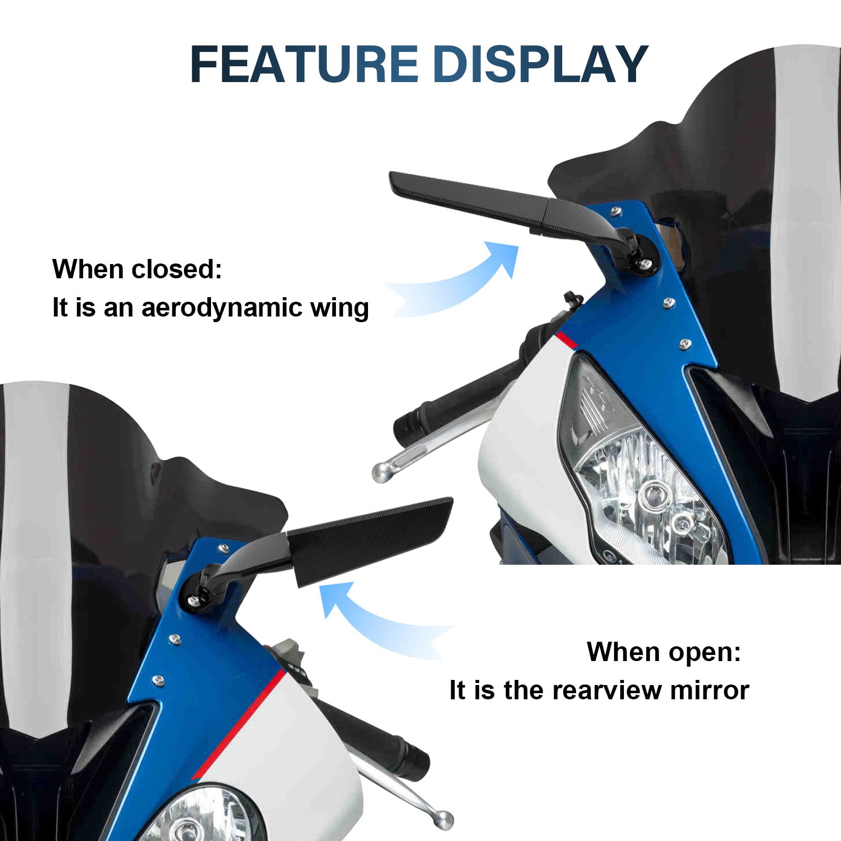 Amazon | PSLER® 左/右側用ミラー バックミラー バイクパーツ