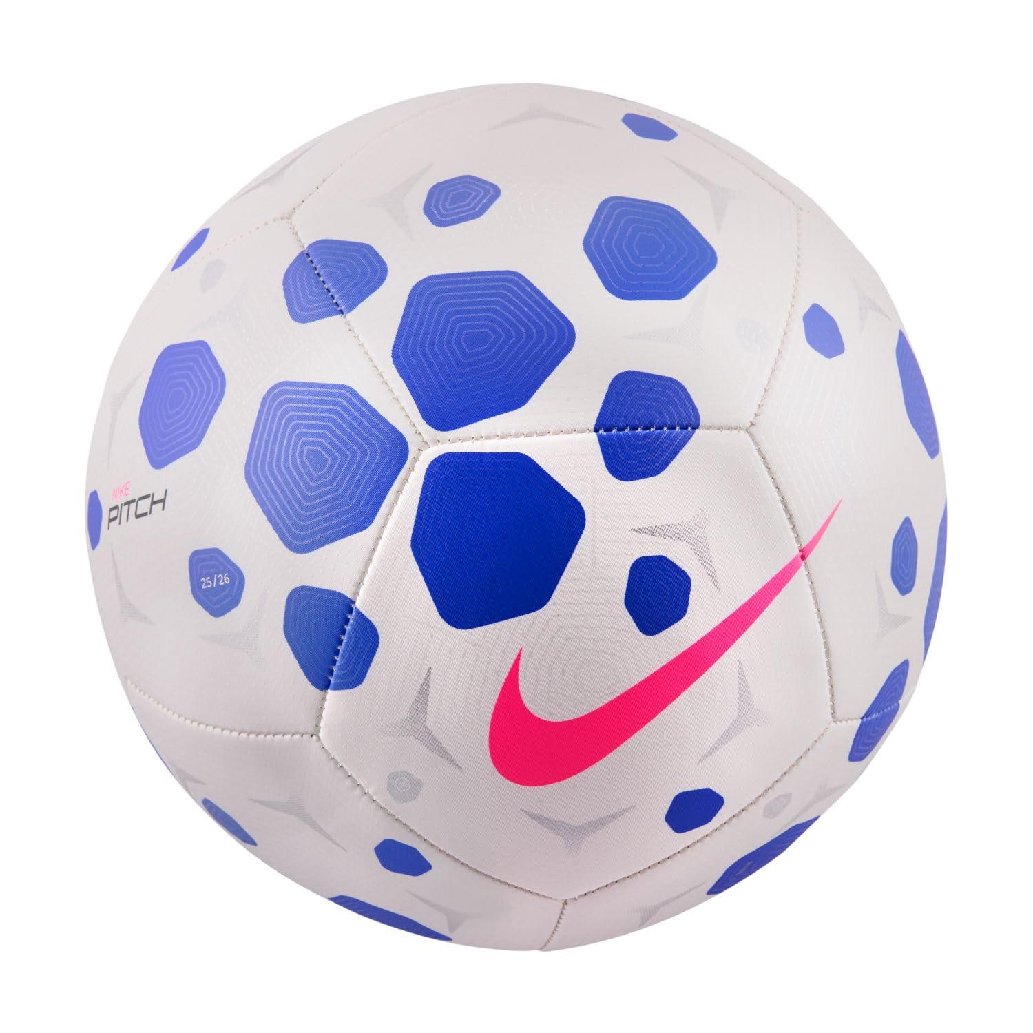 Nike Pitch Fußball – White/Blue – White/Blue, 12-Panel, maschinengenähte Beschichtung