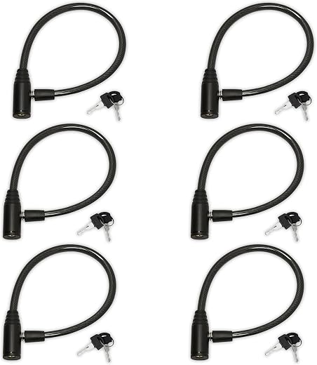 Urban August Child-Proof Refrigerator Lock with Keys - Cable Lock for Cabinet, French Door Fridge, Bike, Stroller, & Helme...