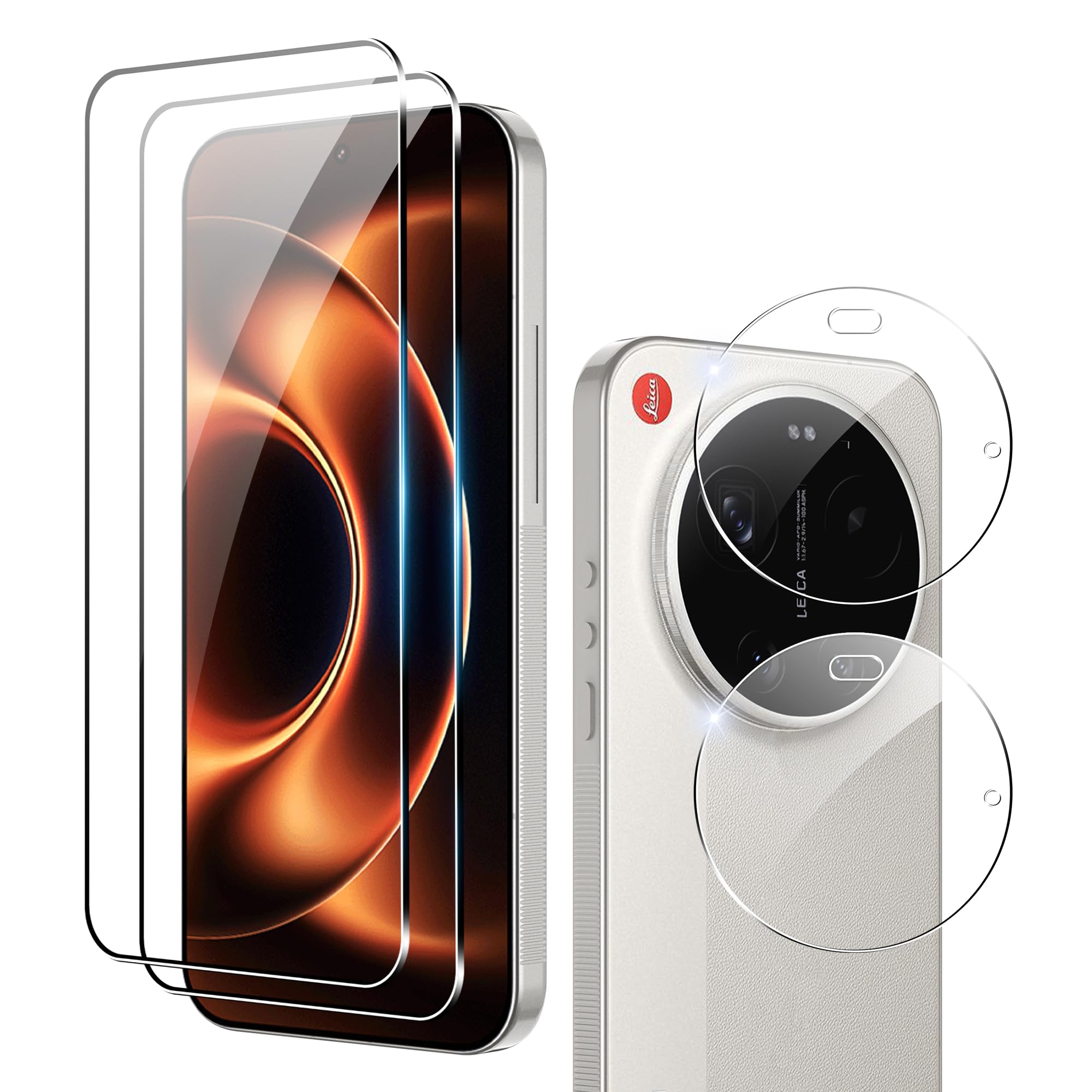 Fitudoos für Xiaomi 17 Ultra [2 Stück] Panzerglas Schutzfolie + Kamera Panzerfolie [2 Stück], [9H Härte],[0.33mm] [Ultra-klar],[Anti-KratzenFrei und Öl],[No-Bubble].