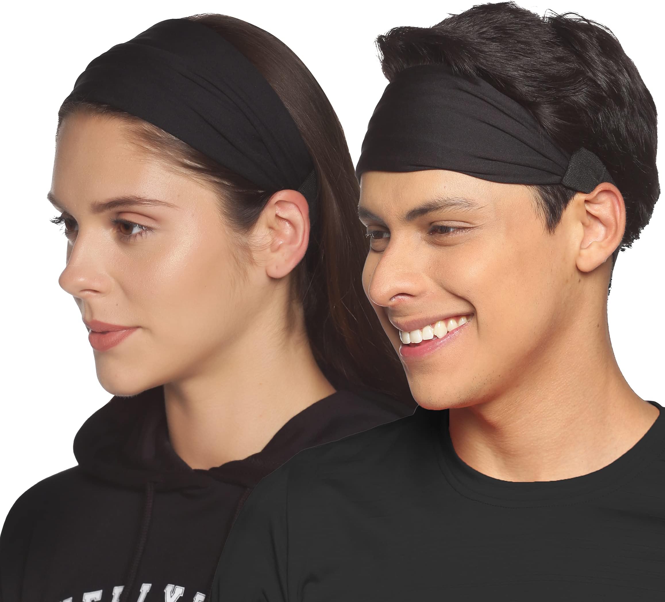 Boldfit Head Band Premium with Strap - Black, One Size