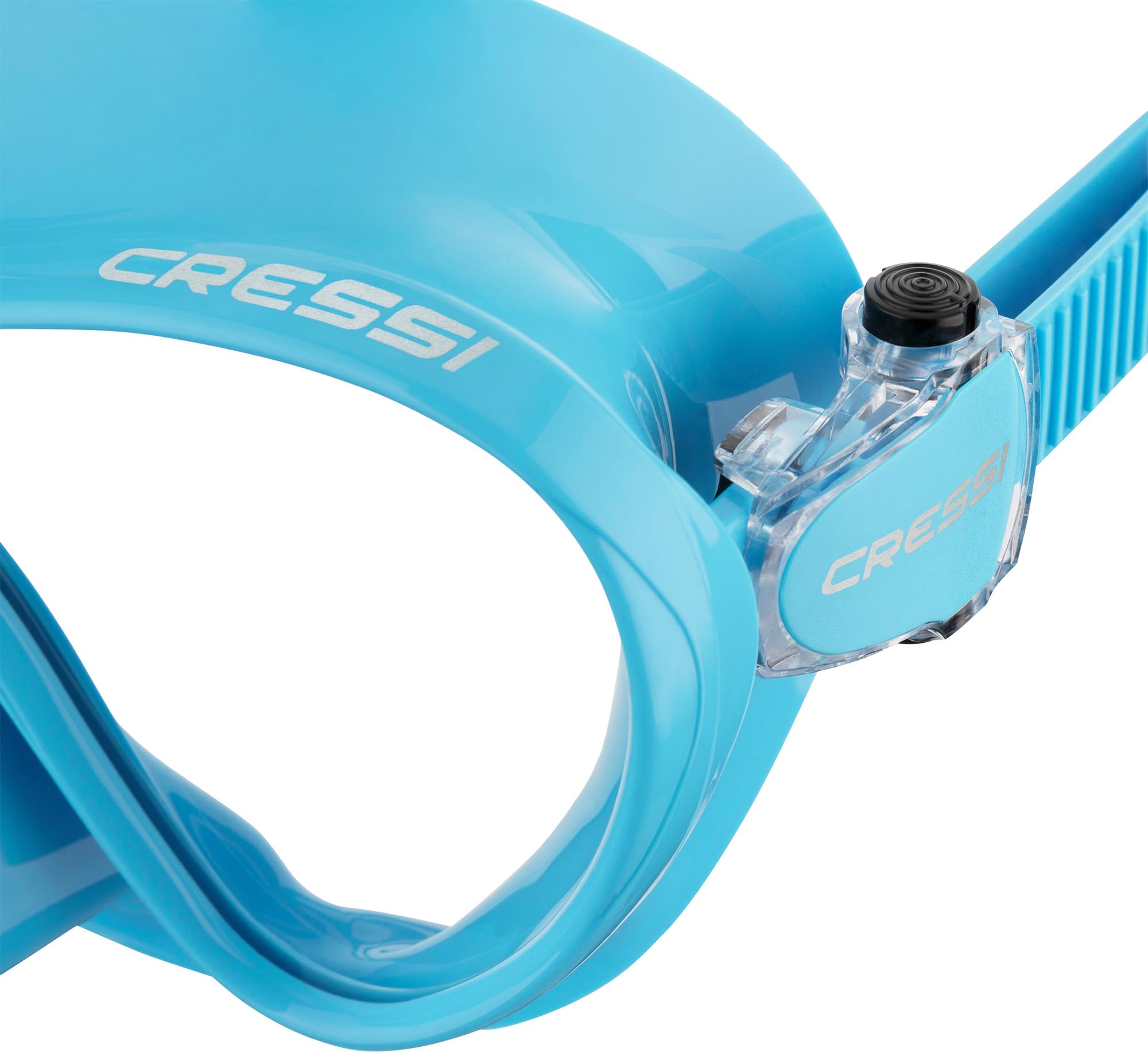 CRESSI F1 Small Mask Turquoise - Máscara de Silicona Suave sin Montura para Buceo y Esnórquel, Turquesa, Talla Única, Unisex Juvenil