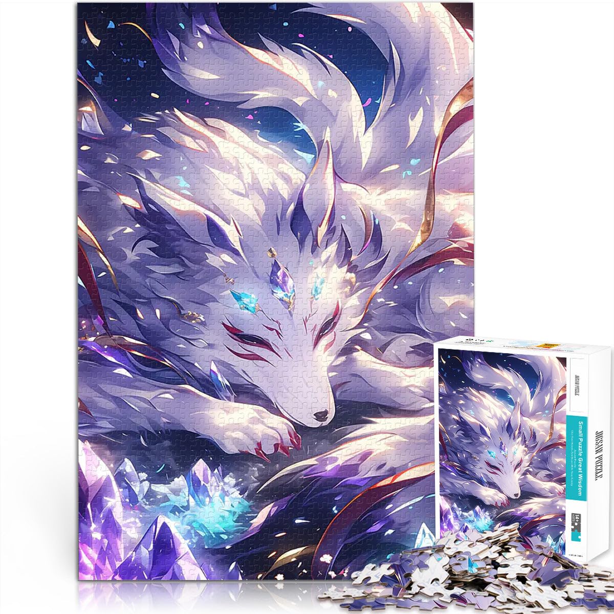 1000 teenager Pieces Jigsaw Puzzle Crystal Fox Lernspiel-Herausforderungsspielzeug Einzigartige Wohndekoration und Geschenke75x50cm โ image 1