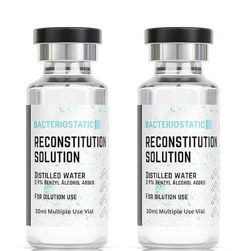 BACTERIOSTATIC Solución de reconstitución 1.0 fl oz en vial de vidrio, paquete de 2 puertos de inyección estéril