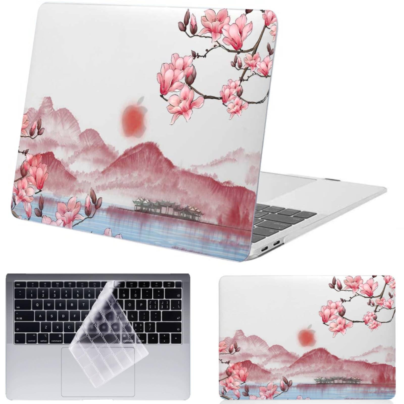 Eviter Rayures MacBook Air 13 Pouces avec cette Coque Rigide Durable A2337 Motif Paysage Fleuri - 8
