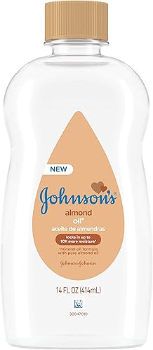 Johnson's Baby Aceite de almendras sin parabenos, sin ftalatos, 14 onzas líquidas