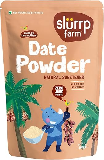 Slurrp Farm Seedless Arabian Date Powder | Kharik/Khajur Powder | 100% Natural Sweetener | No Preservatives, No Chemicals...