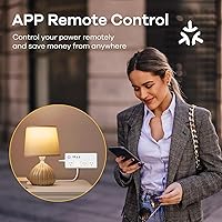 Vista 4 de XENON Matter Smart Power Strip, protector de sobretensiones, compatible con Apple HomeKit, Alexa, Google Home con temporizador de programación