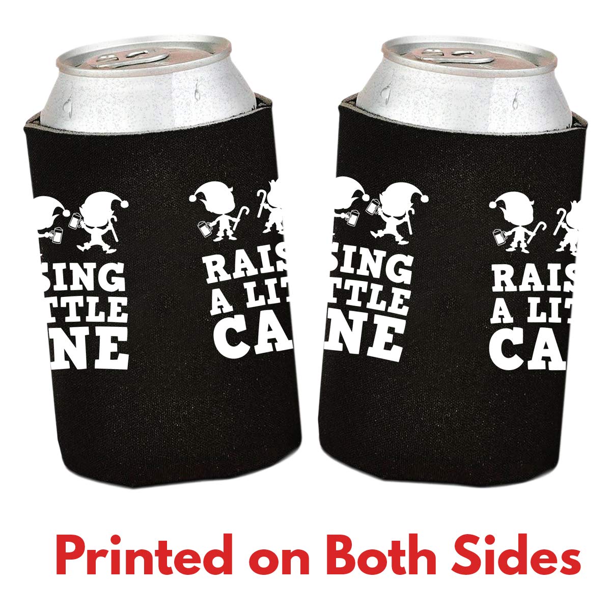 Christmas Funny Beer Can Coolers- 12 Pack Party Favor Drink Holders for Men- Gag Gifts for Christmas Holiday Parties - Novelty Beverage Insulators with Clever Jokes and Sayings for Beer Drinking Man