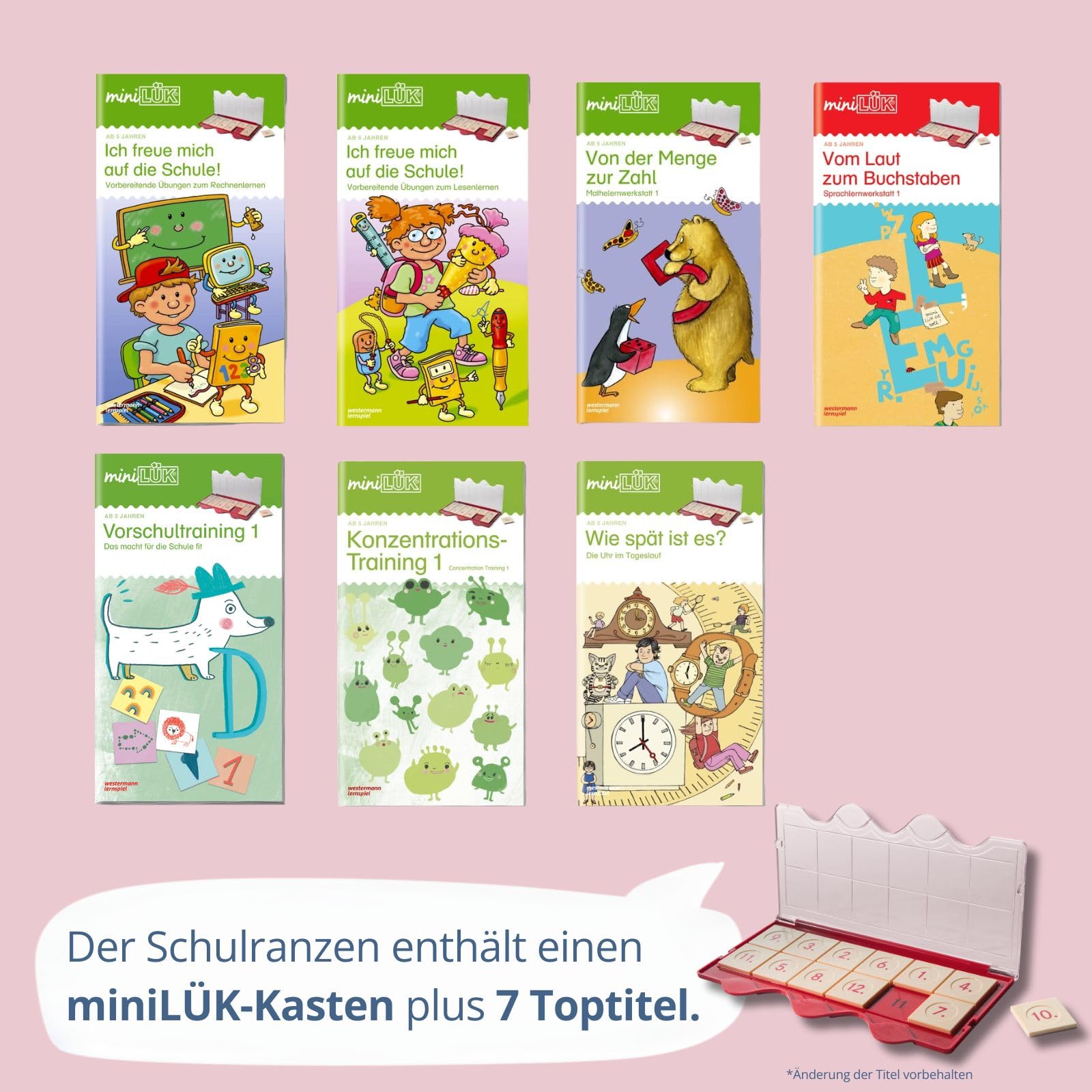 miniLÜK Koffer für die Vorschule Kindergarten Übungshefte