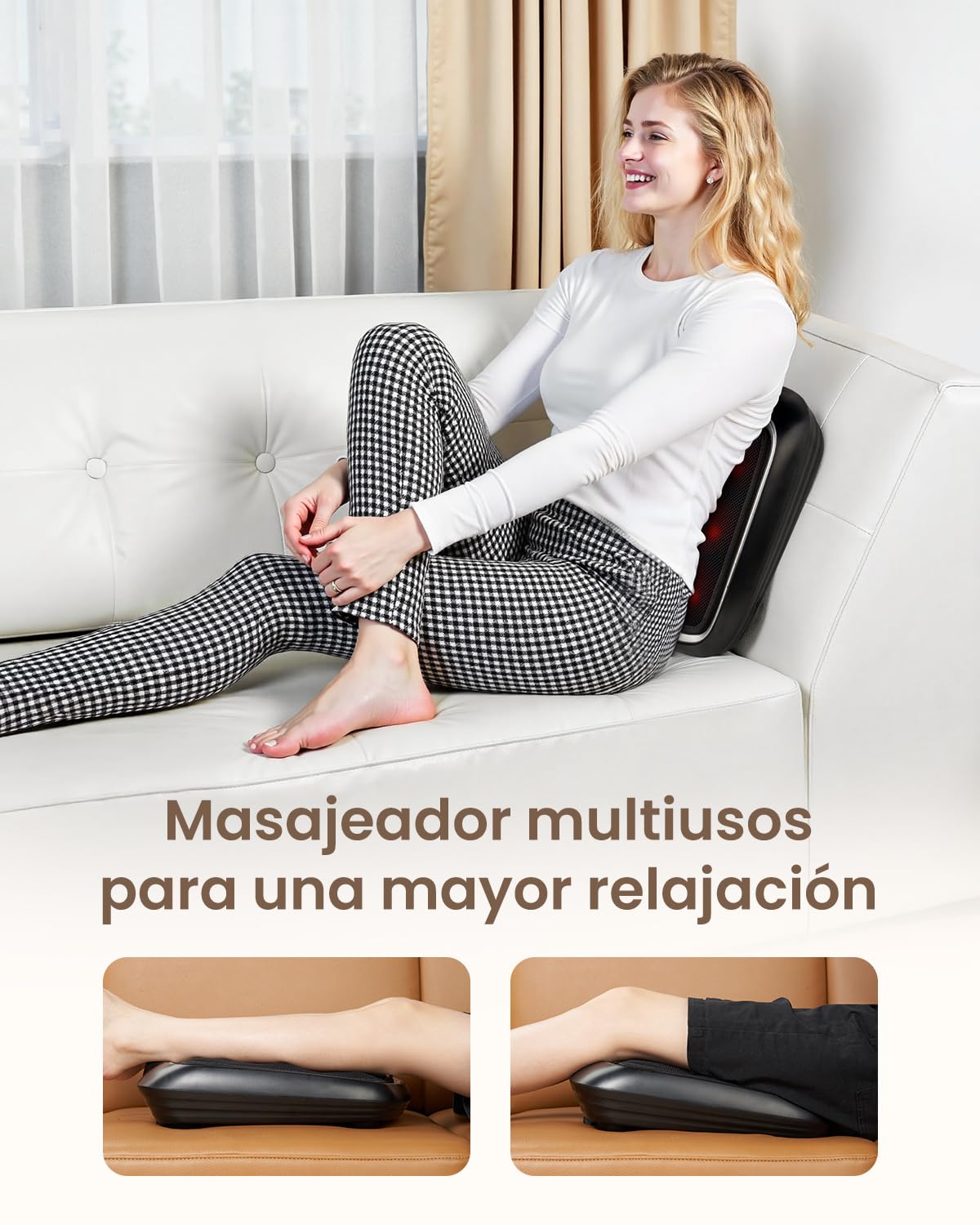 RENPHO Masaje Eléctricos de pies con calor, Masajeador eléctrico de pies Shiatsu,Masajeadores para pies de amasamiento profundo con cubierta extraíble para fascitis plantar, neuropatía y pies cansados