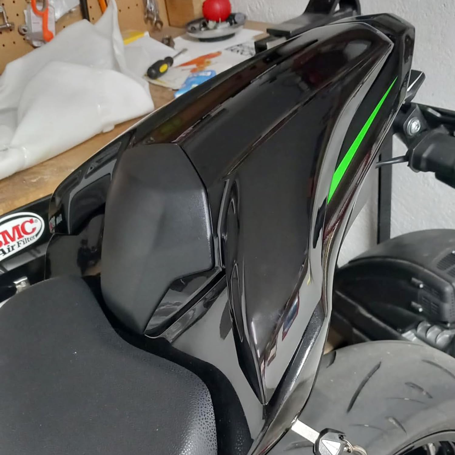 Motorrad Soziusabdeckung Sitzkappe für Z900 ABS Z 900 SE 2017-2024 Schwarz