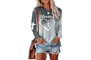 Akivide Women's Way Maker Long Sleeve Christian Sweatshirt Tops