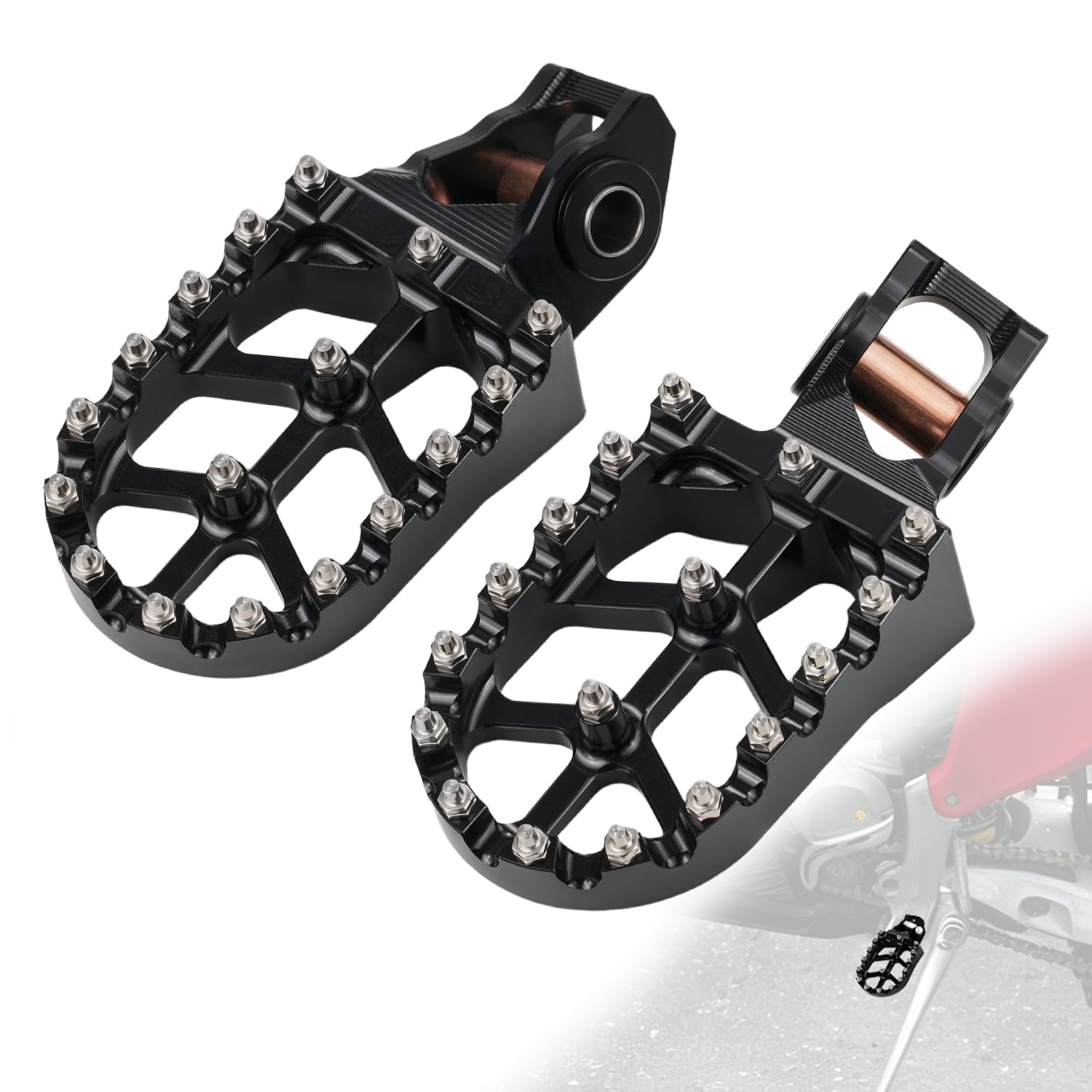 Repose-pieds de moto pour Stark Varg - Repose-pieds de moto CNC en aluminium - Pour moto électrique Stark Varg EX MX - Noir