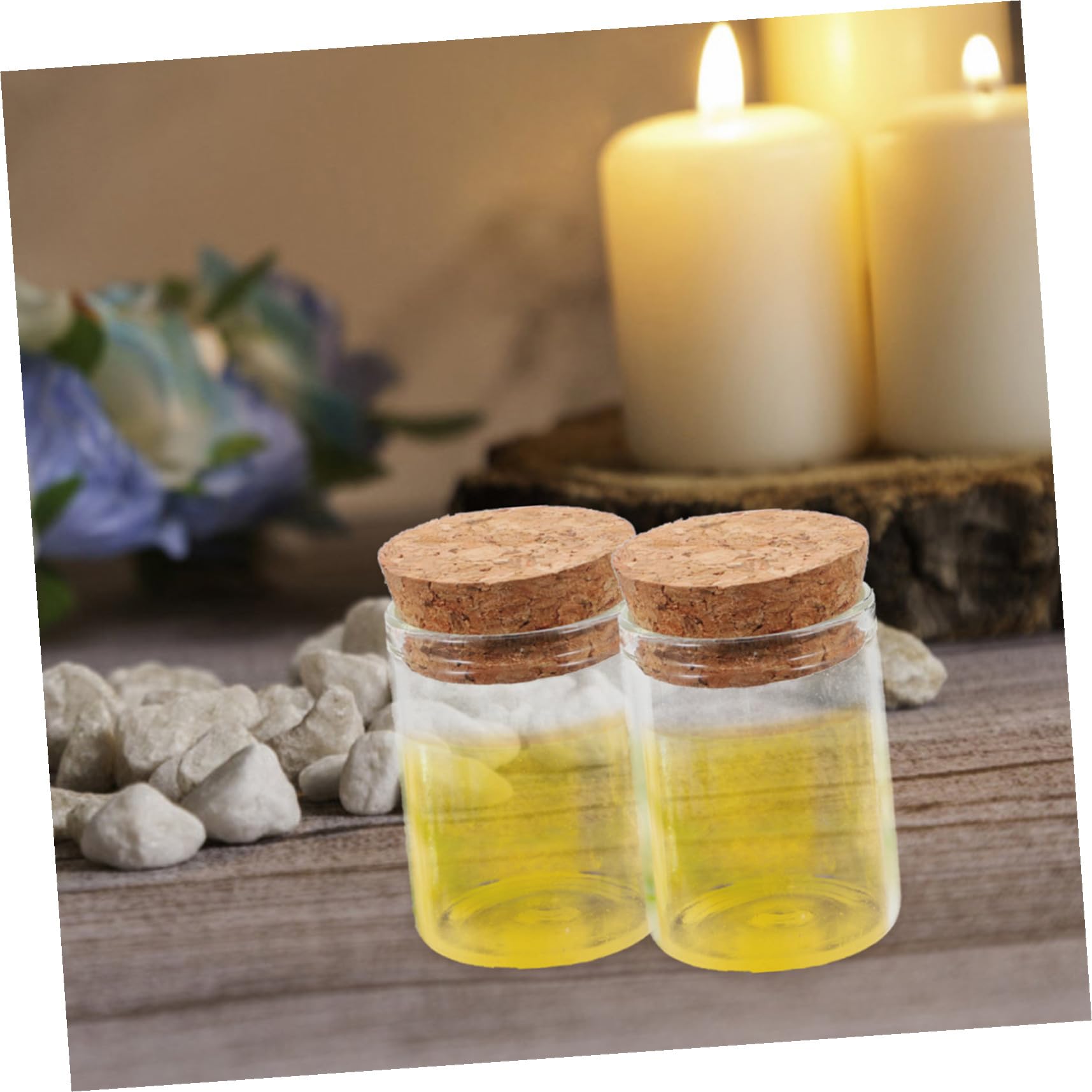 Hemobllo 48 Szt. Szt Mini Szklane Butelki z Naturalnym Korkiem Szczelne Przezroczyste Słoiczki Do Przechowywania Dekoracje DIY Upominki Ślubne i Świąteczne Pomysły