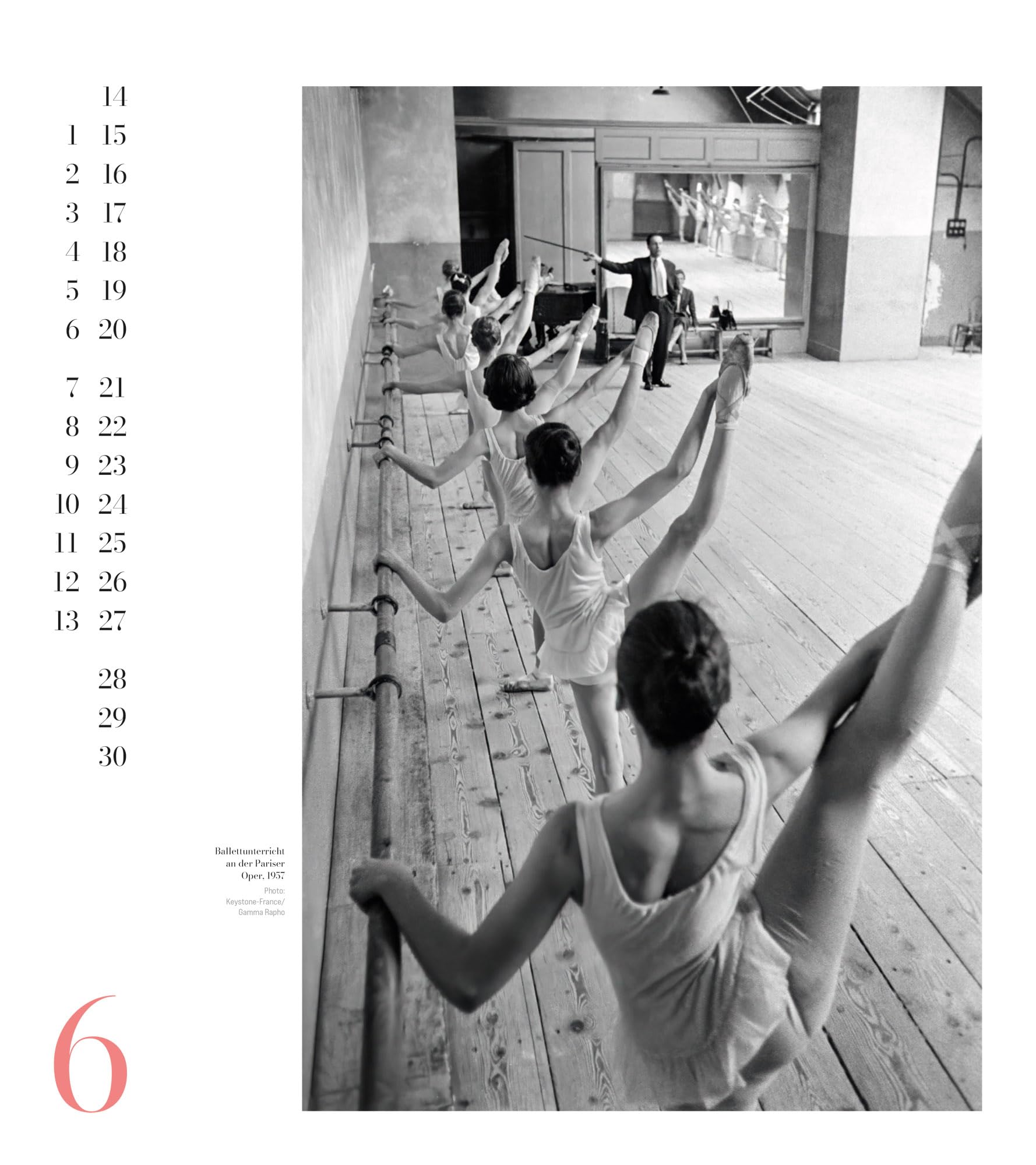 Ballett Kalender 2027 | Eleganter Schwarz-Weiß-Kalender im großen Hochformat (48x54 cm) | Analogfotografie | Ballerina & Tänzer:innen