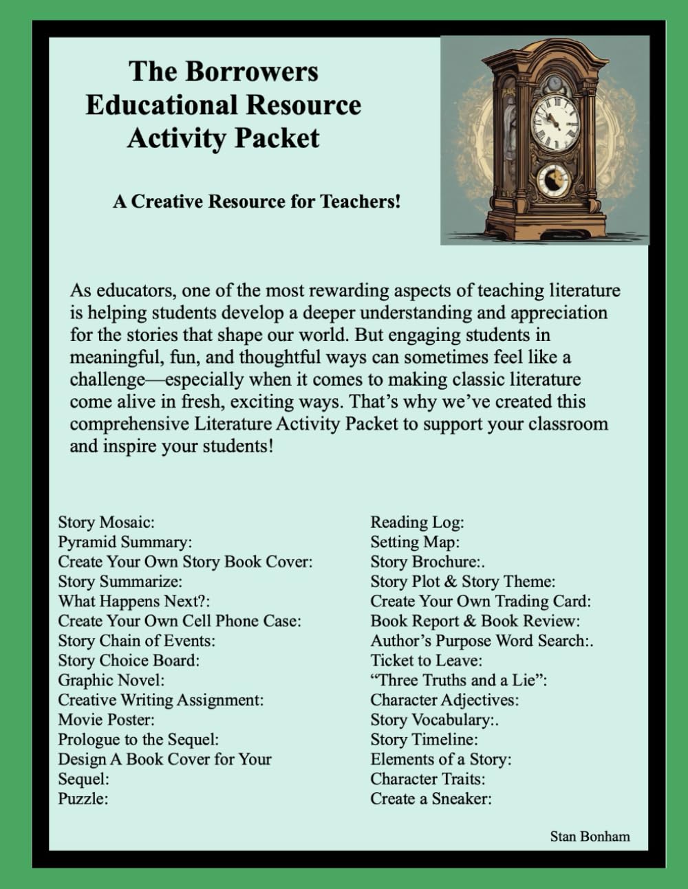 The Borrowers Educational Resource Activity Packet