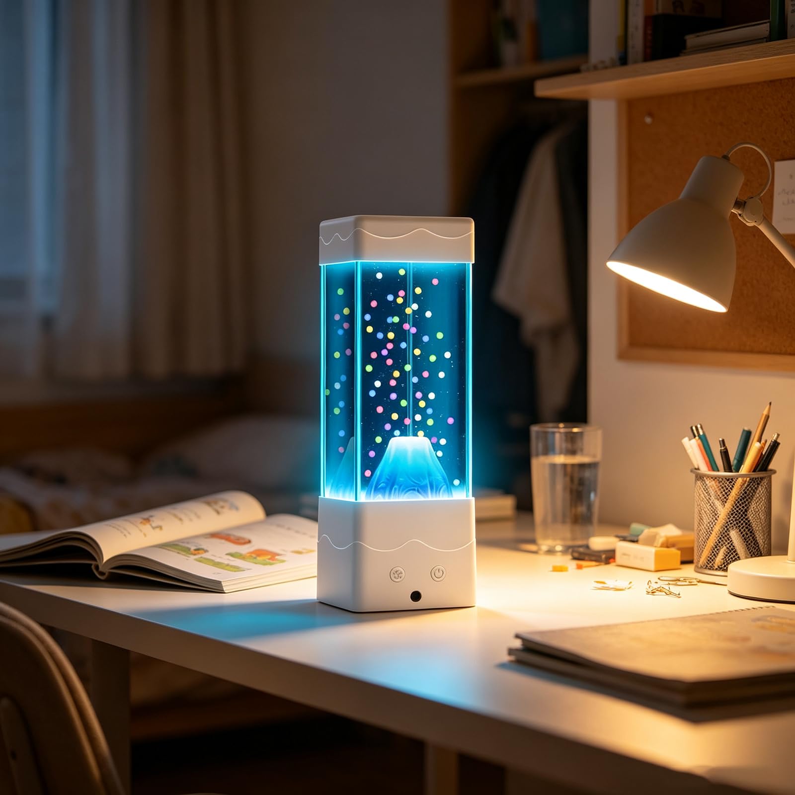 Volcano Night Light for Kids USB & Battery Powered Volcano Eruption Lava Lamp Multi Color Changing Relaxing Mood Light for Adults Bedroom Dorm Desktop Indoor Decor Novelty Gift for Boys Girls — image 1