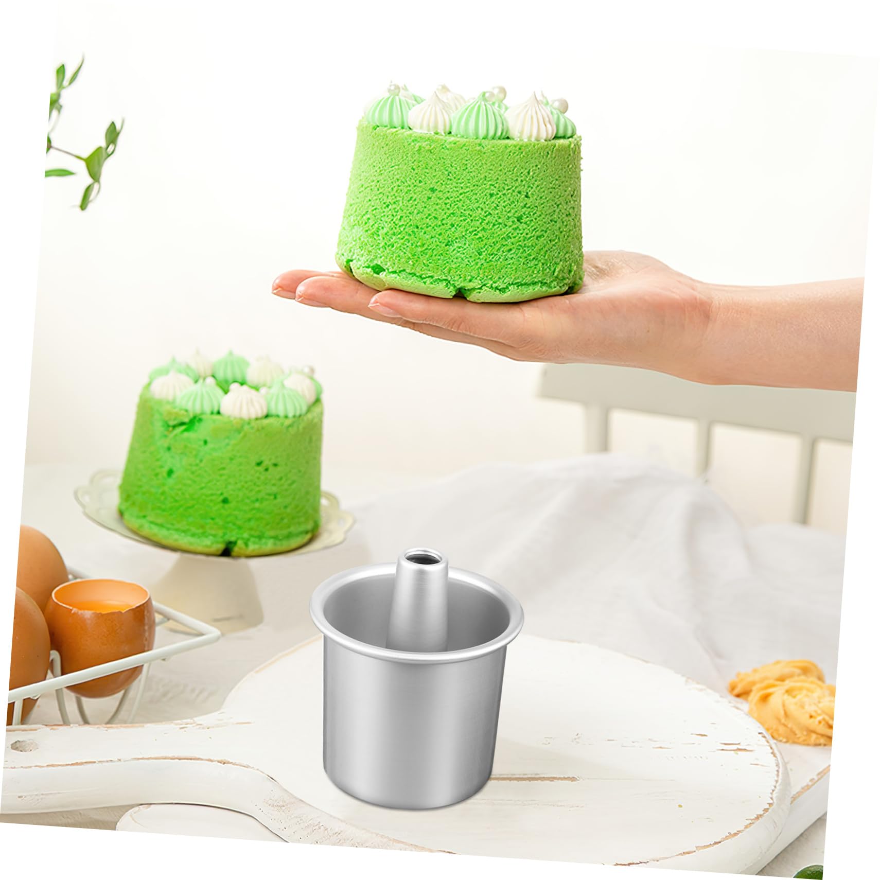 4pièces Moule à Gâteau Métal Réutilisable Avec Fond Amovible Moule Antiadhésif Pour Muffins Et Gâteaux Pour Desserts Et Réunions Familiales