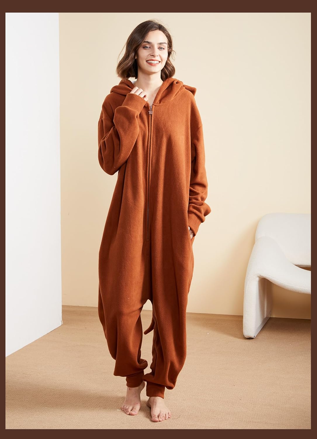 Unisex Dog Onesie Adult Halloween Animal Cosplay Pajamas Jumpsuit Party Costume One Piece Homewear Sleepwear - Image 5