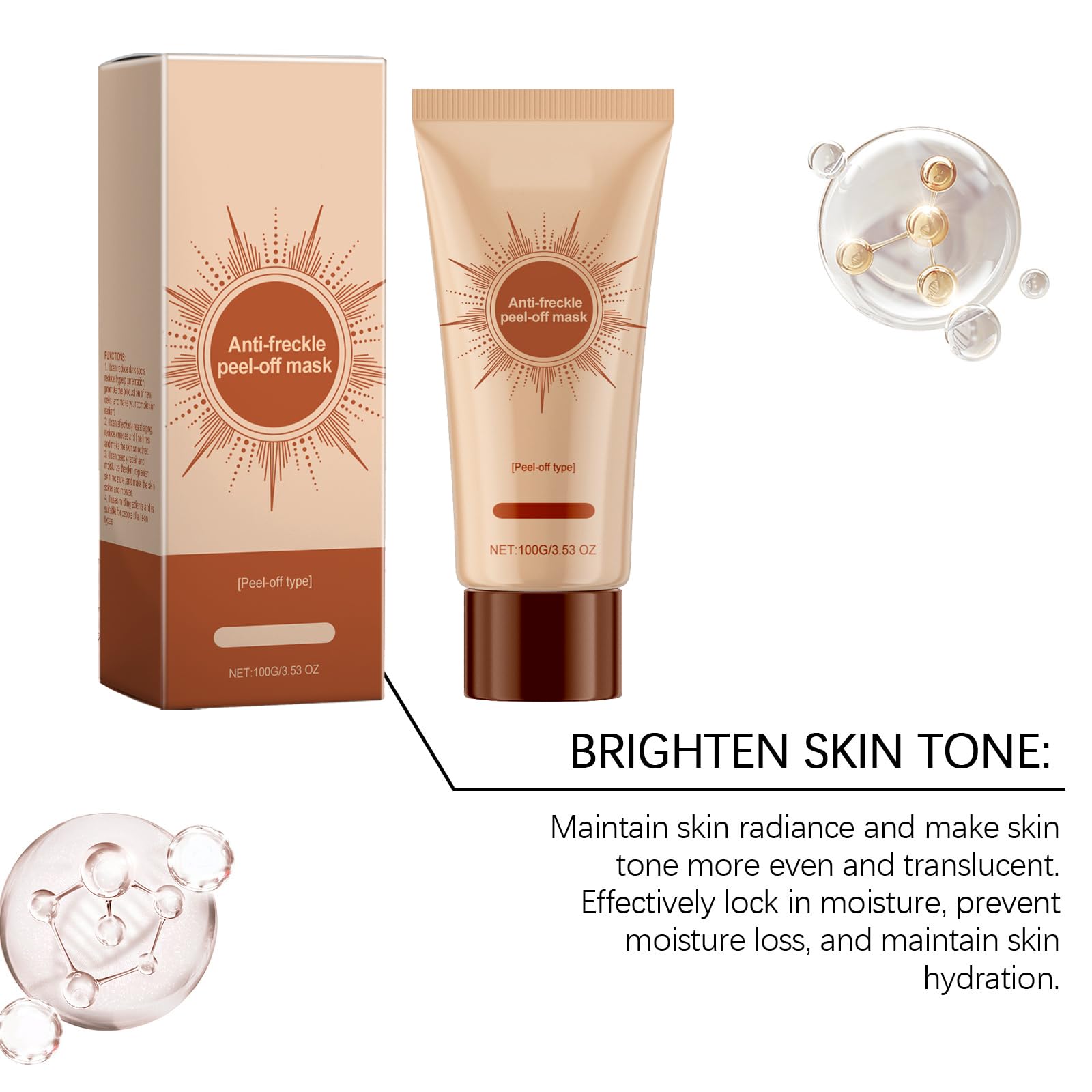 Peel-Off-Gesichtsmaske Gegen Pickel, Porenverfeinernd & Ölregulierend, Feuchtigkeitsspendend ohne Reinigungswaschgang, Anti-Aging- Und Anti-Falten-Maske, Peeling & Aufhellend (8pcs)