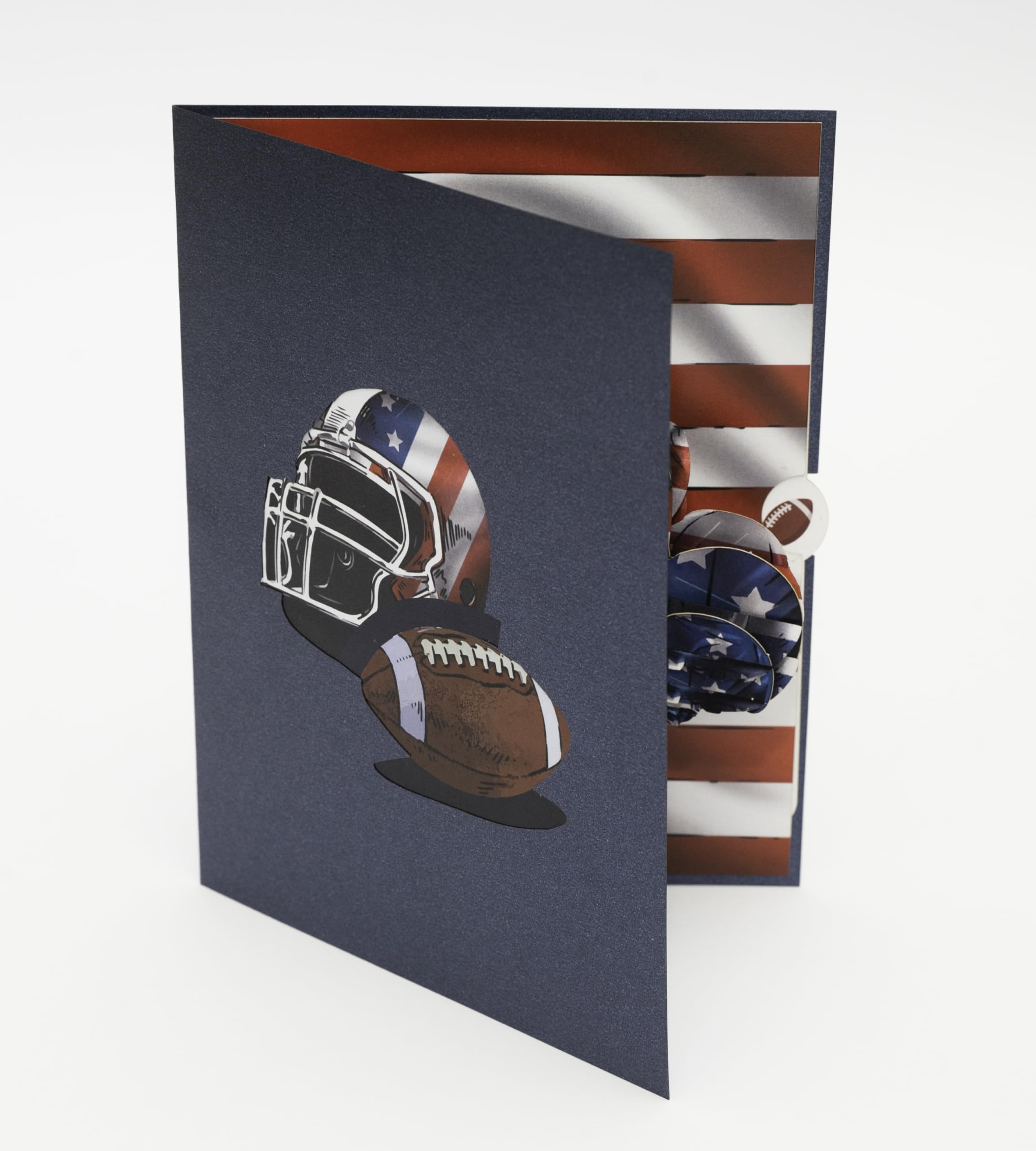 3D-Popup-Karte des American Football Spielers, Papierkunst & Handwerk, Grußkarte, Geburtstag, Jahrestag, Weihnachten, Vatertagskarte, handgefertigtes Geschenk für Ihn, Männer, Vater, Sohn,