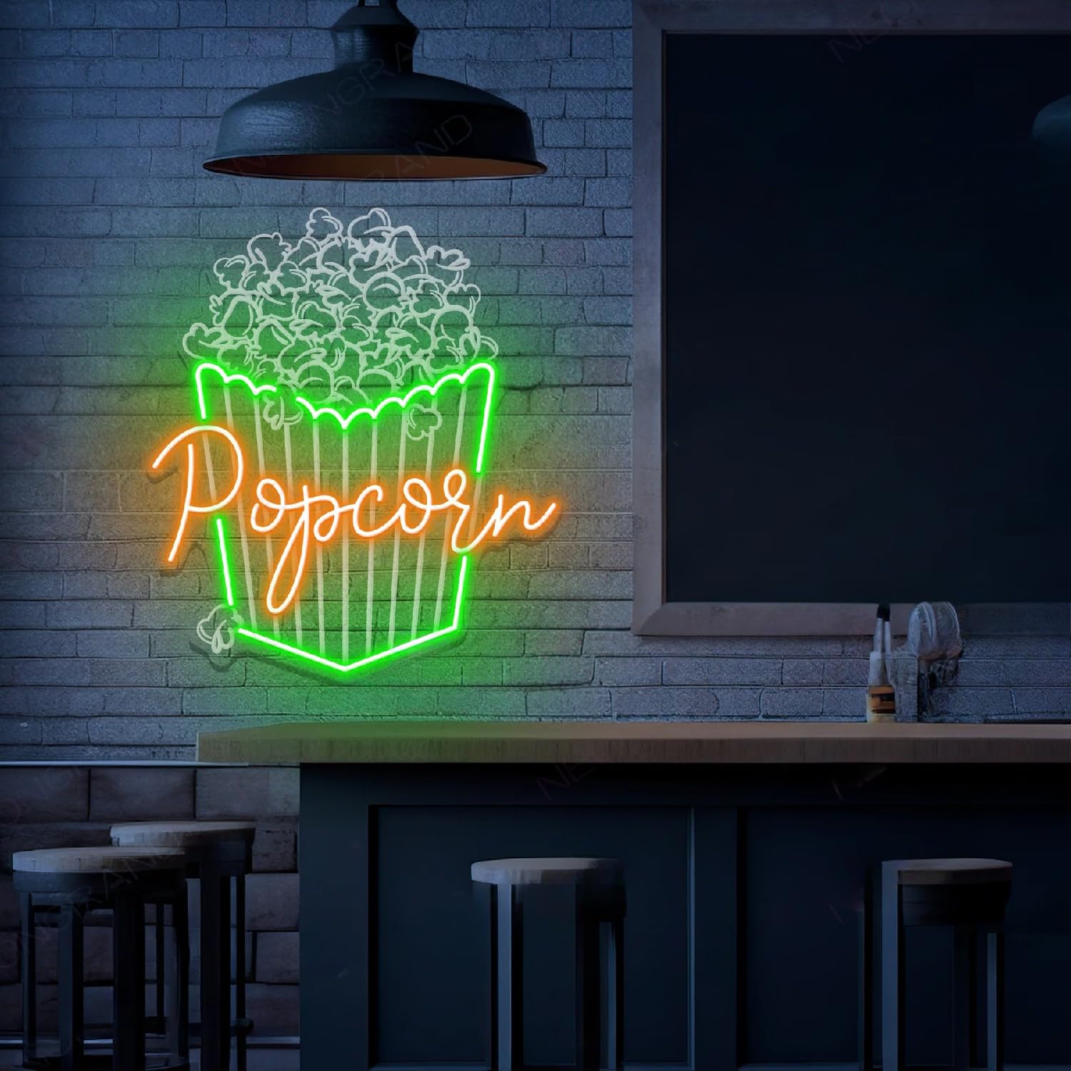 Limonade und neon das firmenlogo "USB für licht", die umkleide die bars, bars, messen, messen, game-abende, männerhöhle, weihnachtliche behausungen