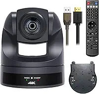 Câmera PTZ 4K com zoom óptico 20X, câmera POE para sala de videoconferência, transmissão ao vivo USB HDMI IP para cultos religiosos Vmix, Zoom, OBS, YouTube(Enviado do Brasil, sem impostos adicionais)
