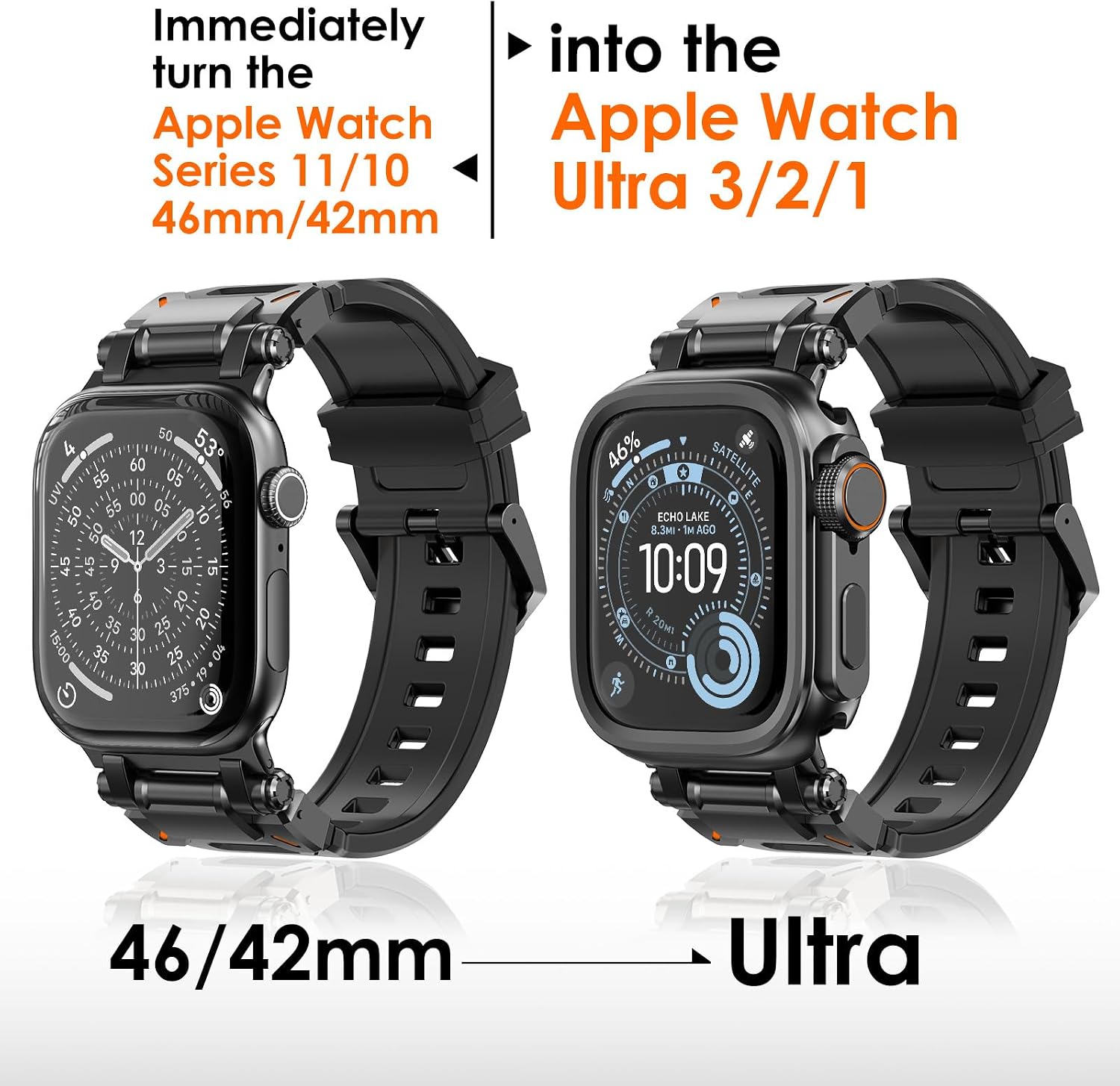KADES 3-in-1 Metal Case Compatible for Apple Watch Series 11/10 46mm image 3
