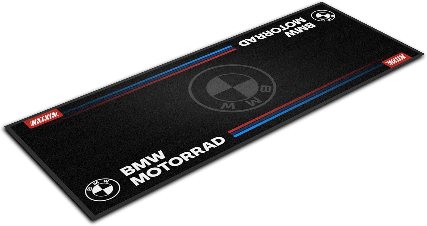 SIXTEN BMW Motorsport Motorcycle Mat Stock 95x240 - Eco-Friendly Garage and Paddock Mat - Washable, Oil-Absorbent, and Eco-Friendly - Motorcycle Protection Mat