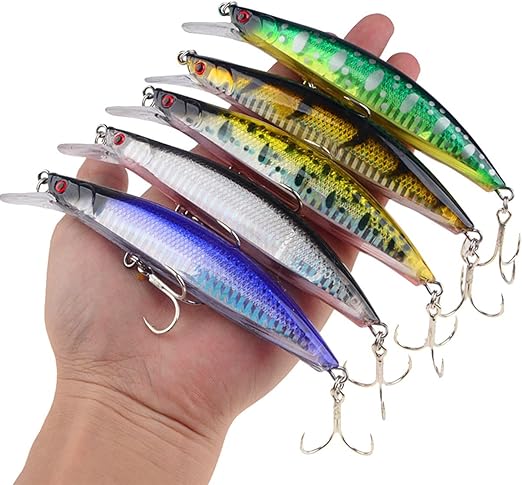 Set 5 Esche Da Pesca Artificiali - Crankbait 18cm Per Trote, Persici E Lucci - Foto 4