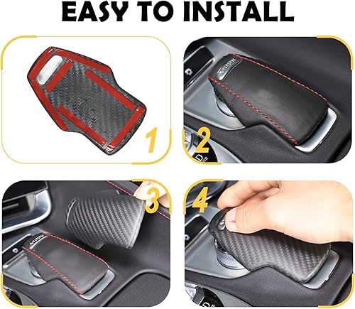 Vista 19 de Cubierta de la perilla de la palanca de cambios compatible con Corvette C8 Z06 Z51 2020 2021 2022 2023, cubierta de perilla de selector de modo